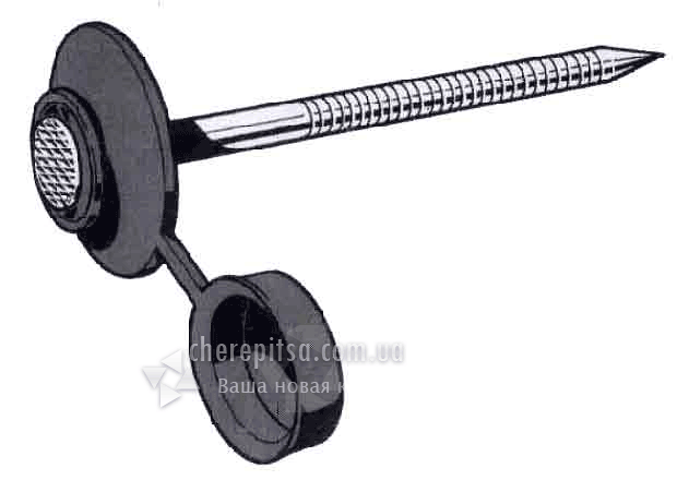 Гвоздь с закрывающимся колпачком