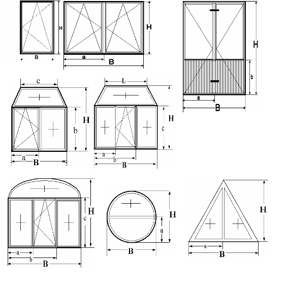 Формы и типы створок деревянных окон
